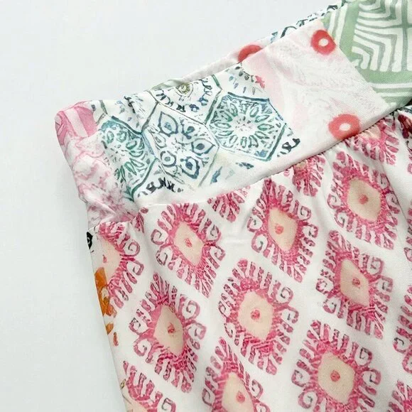 Multicolor Boho Women's Ditsy Floral Print Loose Pants - Picture 6 of 7